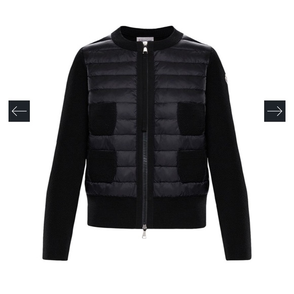 Moncler Jackets & Blazers - MONCLER MAGLIONE TRICOT CARD BLACK/XL